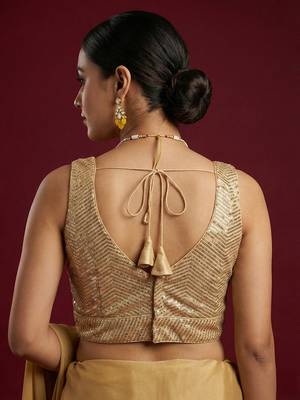 Embellished fancy designer georgette blouse 2