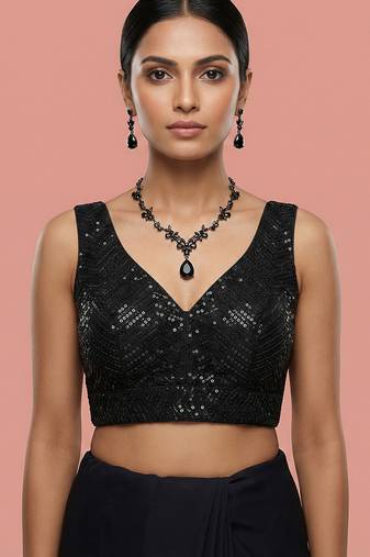 Embellished fancy designer georgette blouse