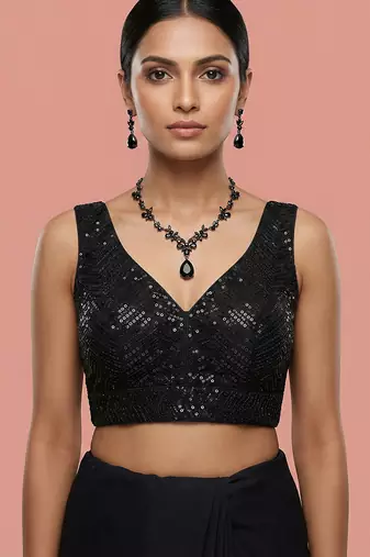 Embellished fancy designer georgette blouse