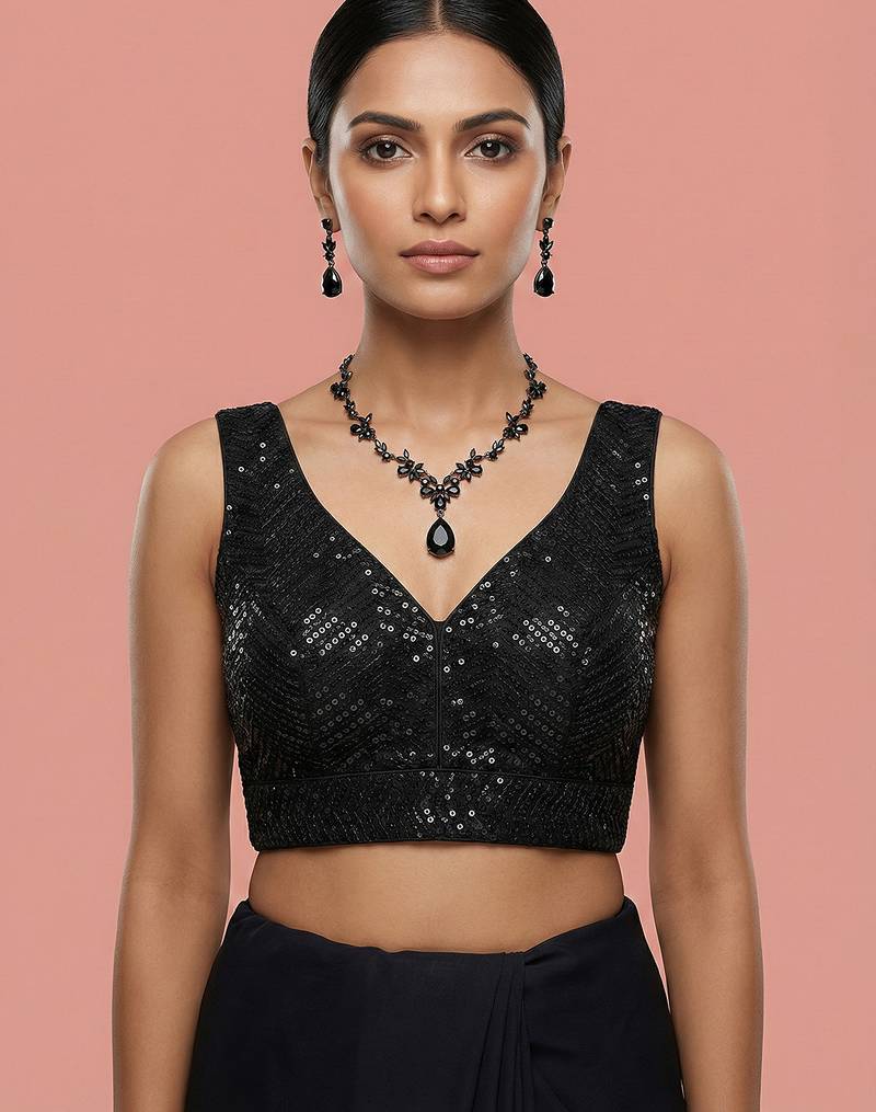 Embellished fancy designer georgette blouse