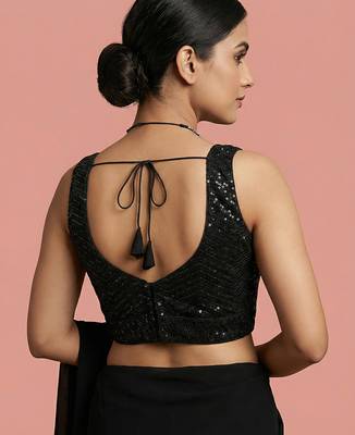 Embellished fancy designer georgette blouse 2