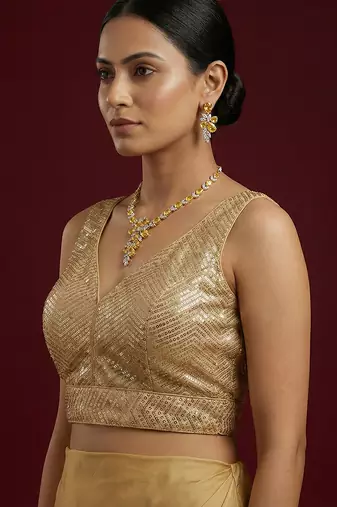 Embellished fancy designer georgette blouse