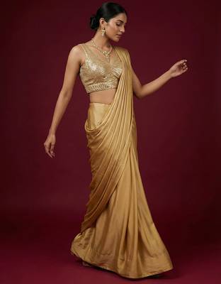 Embellished fancy designer georgette blouse 5