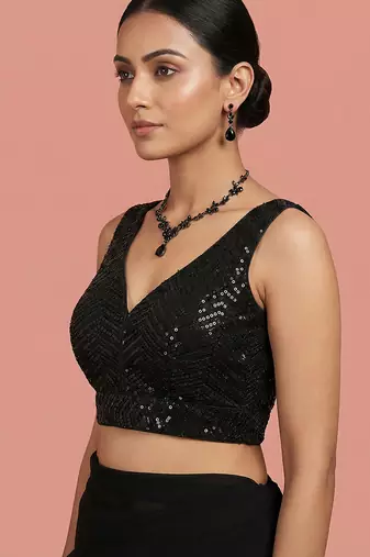 Embellished fancy designer georgette blouse