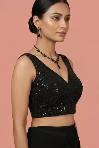 Embellished fancy designer georgette blouse
