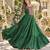 D green georgette readymade navratri anarkali suit with kutchi patchwork