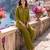 Green embroidered mal chanderi shirt style co-ord sets for women