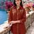 Oranage embroidered mal chanderi shirt style co-ord sets for women