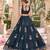Teal Silk Blend Readymade Navratri Lehenga Choli with Thread & Sequence Work