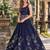 Navy Silk Blend Readymade Navratri Lehenga Choli with Thread & Sequence Work