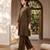 Mahendi premium vichitra silk stand collar v-neck embroidemahendi kurta palazzo 2 piece co-ord sets for women