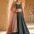 TEAL-BLUE BANARASI viscose LEHENGA CHOLI WITH DUPATTA