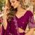 Magenta Silk Blend Semi Stitced Lehenga Choli with Thread & Sequence Work