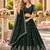 Emerald Silk Blend Semi Stitced Lehenga Choli with Thread & Sequence Work