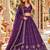 Purple Silk Blend Semi Stitced Lehenga Choli with Thread & Sequence Work