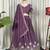 Purple Silk Blend Semi Stitced Lehenga Choli with Thread & Sequence Work