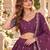 Mauve Silk Blend Semi Stitced Lehenga Choli with Thread & Sequence Work