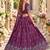 Mauve Silk Blend Semi Stitced Lehenga Choli with Thread & Sequence Work