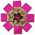 Rani pink wine silk blend jacuard work festival saree with unstitched blouse piece