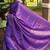 Blue silk blend jacuard work festival saree with unstitched blouse piece