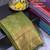 Green silk blend jacuard work festival saree with unstitched blouse piece