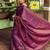 Wine  silk blend jacuard work festival saree with unstitched blouse piece