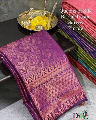 Wine  silk blend jacuard work festival saree with unstitched blouse piece 4
