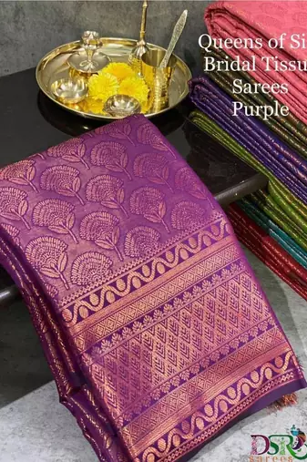 Wine  silk blend jacuard work festival saree with unstitched blouse piece