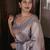 Grey  silk blend jacuard work festival saree with unstitched blouse piece