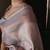 Grey  silk blend jacuard work festival saree with unstitched blouse piece