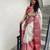 White red  silk blend jacuard work festival saree with unstitched blouse piece