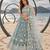 OCEAN BLUE NET THREAD WITH ZARI AND SEQUINCE WORK FESTIVE LEHENGA CHOLI SET FOR WOMEN'S