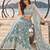 OCEAN BLUE NET THREAD WITH ZARI AND SEQUINCE WORK FESTIVE LEHENGA CHOLI SET FOR WOMEN'S