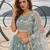 OCEAN BLUE NET THREAD WITH ZARI AND SEQUINCE WORK FESTIVE LEHENGA CHOLI SET FOR WOMEN'S