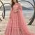 GAJRI PEACH NET THREAD WITH ZARI AND SEQUINCE WORK FESTIVE LEHENGA CHOLI SET FOR WOMEN'S
