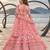 GAJRI PEACH NET THREAD WITH ZARI AND SEQUINCE WORK FESTIVE LEHENGA CHOLI SET FOR WOMEN'S