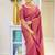 Wine silk blend jacuard work festival saree with unstitched blouse piece