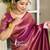Wine silk blend jacuard work festival saree with unstitched blouse piece