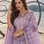 LAVENDER NET THREAD WITH ZARI AND SEQUINCE WORK FESTIVE LEHENGA CHOLI SET FOR WOMEN'S