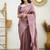 Onion silk blend jacuard work festival saree with unstitched blouse piece