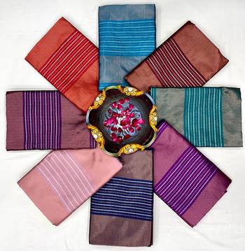 Wine silk blend jacuard work festival saree with unstitched blouse piece 4