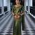 Green silk blend jacuard work festival saree with unstitched blouse piece