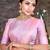 Baby pink silk blend jacuard work festival saree with unstitched blouse piece