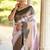 Baby pink green silk blend jacuard work festival saree with unstitched blouse piece