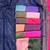 Rani pink blue silk blend jacuard work festival saree with unstitched blouse piece