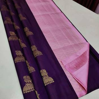 Wine pink silk blend jacuard work festival saree with unstitched blouse piece 1