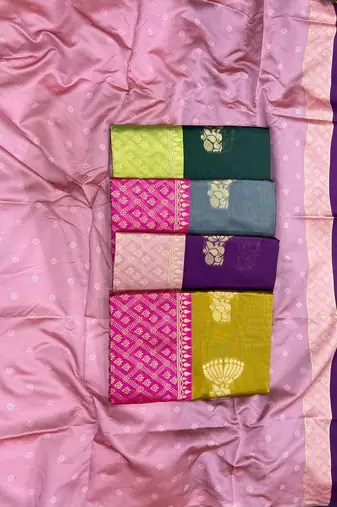 Wine pink silk blend jacuard work festival saree with unstitched blouse piece