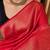 Red silk blend jacuard work festival saree with unstitched blouse piece
