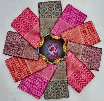 Wine silk blend jacuard work festival saree with unstitched blouse piece 3