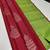 Red parrot silk blend jacuard work festival saree with unstitched blouse piece